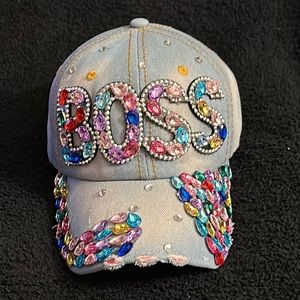 Bejeweled "Boss" Adjustable Jean Cap / Handmade